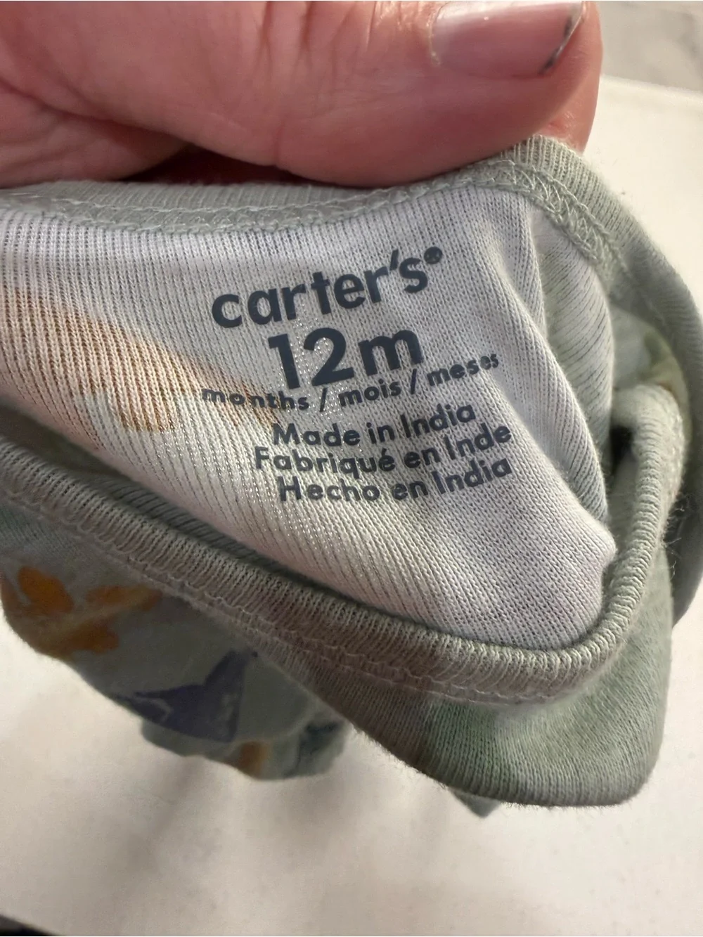 Carter's Green Dinosaur Two-Piece Pajama Set